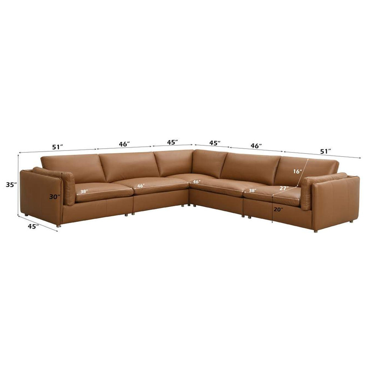 LV03373 Brighton Modular - Right Facing Arm Chair