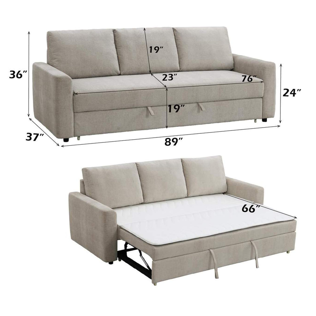 LV03490 Leira Sofa with Sleeper