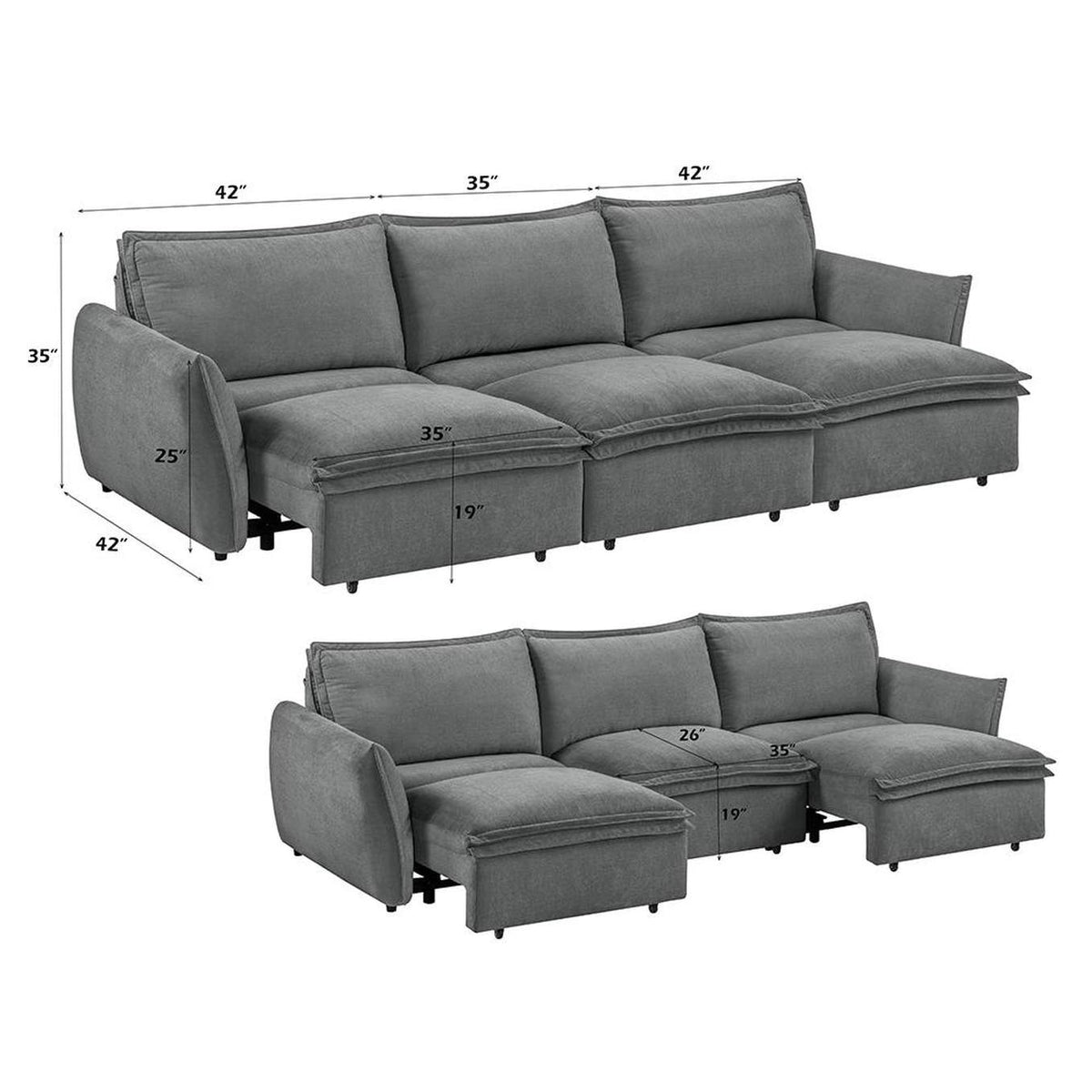 LV03575 Eaden Power Sofa with Sleeper