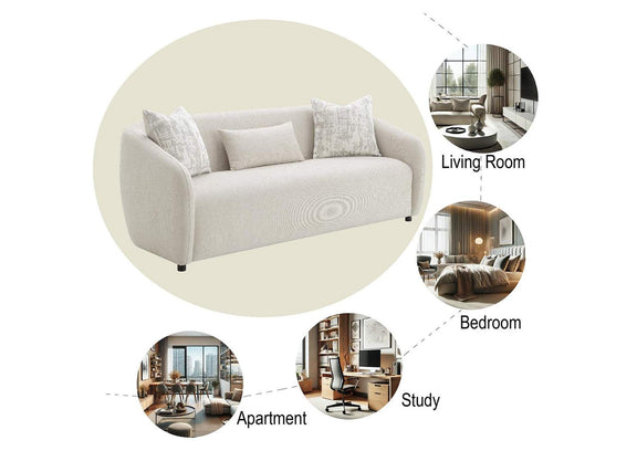 LV03580 Etienne Sofa with 3 Pillows