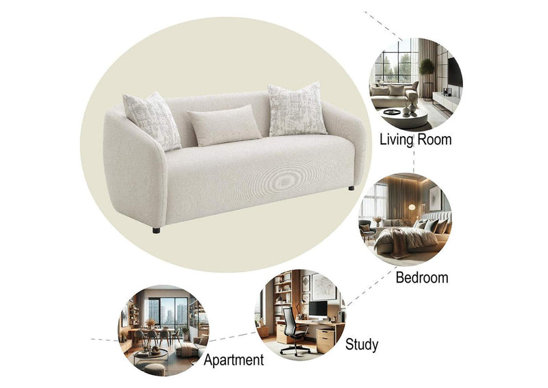 LV03580 Etienne Sofa with 3 Pillows