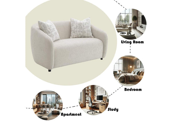 LV03581 Etienne Loveseat with 2 Pillows