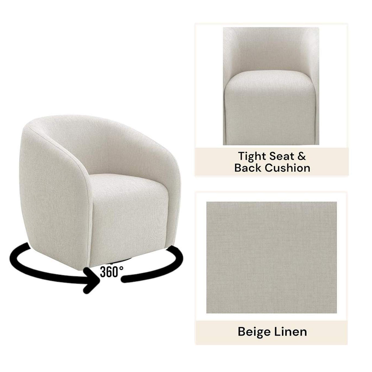 LV03582 Etienne Chair with Swivel