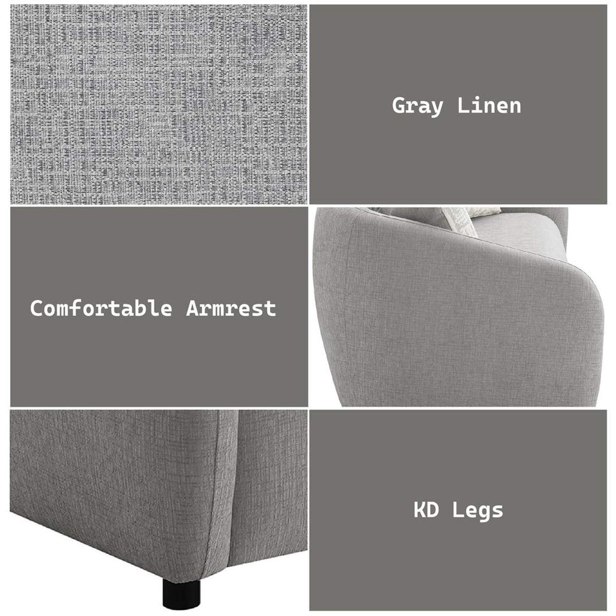 LV03590 Etienne Sofa with 3 Pillows