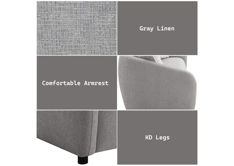 LV03590 Etienne Sofa with 3 Pillows