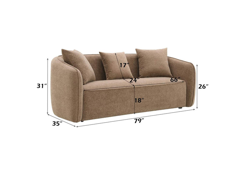 LV03600 Keith Sofa with 3 Pillows