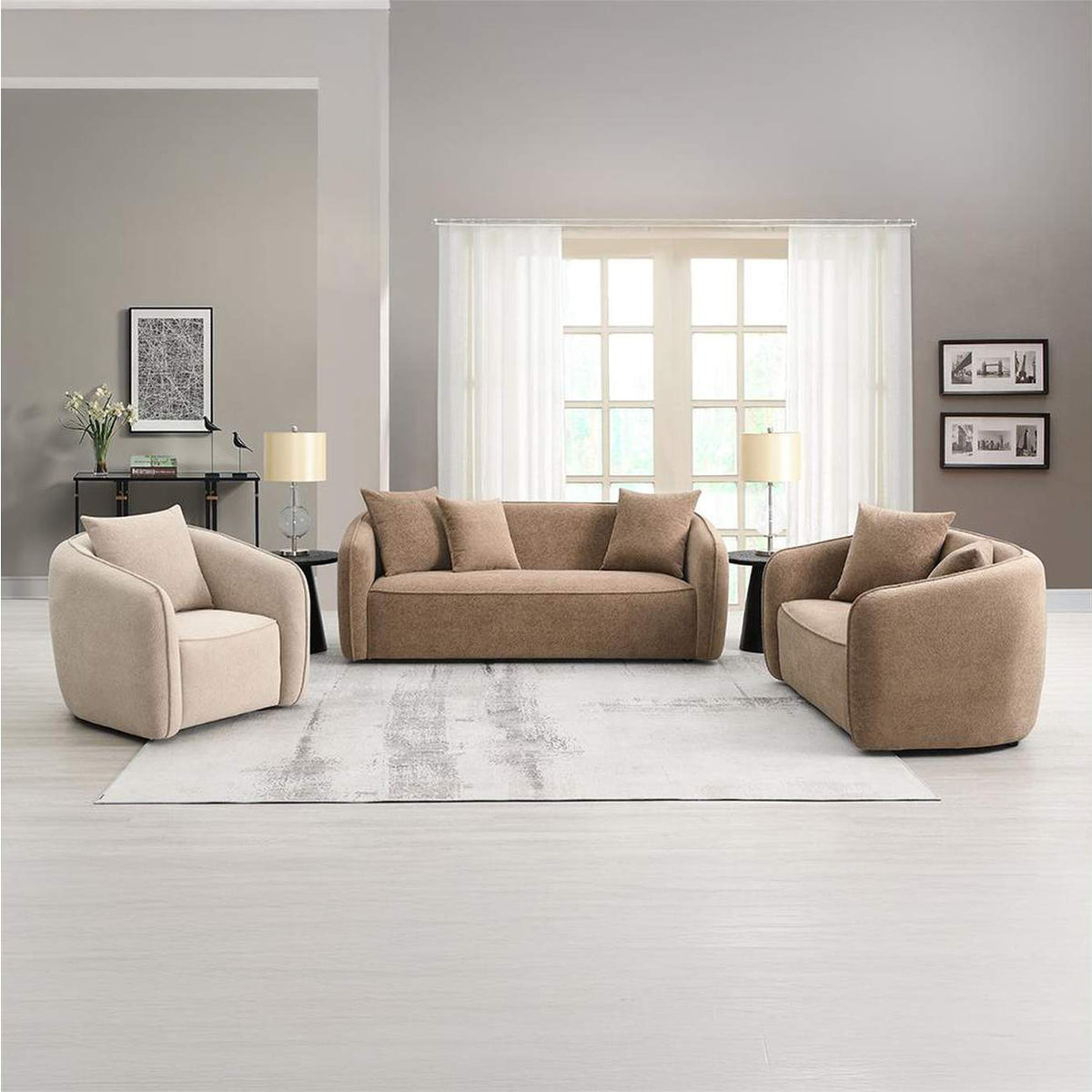 LV03600 Keith Sofa with 3 Pillows