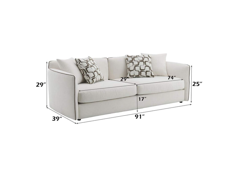 LV03605 Yolanda Sofa with 4 Pillows