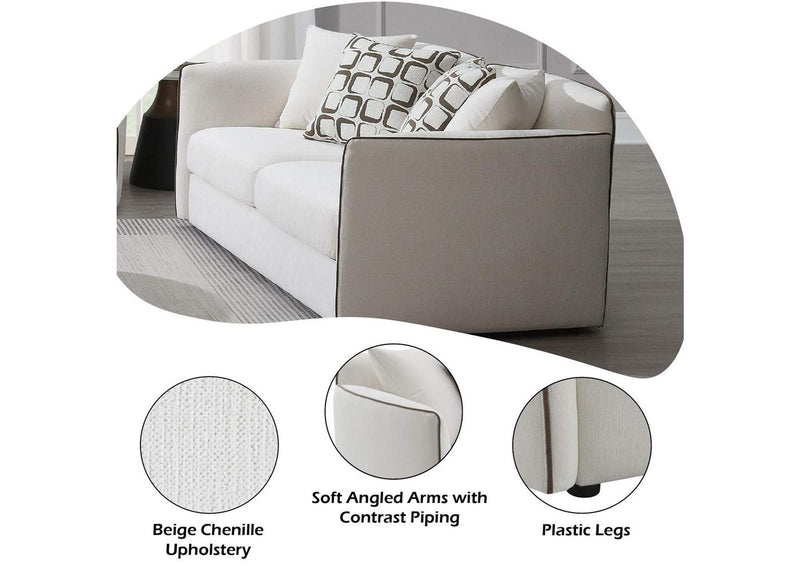 LV03606 Yolanda Loveseat with 4 Pillows