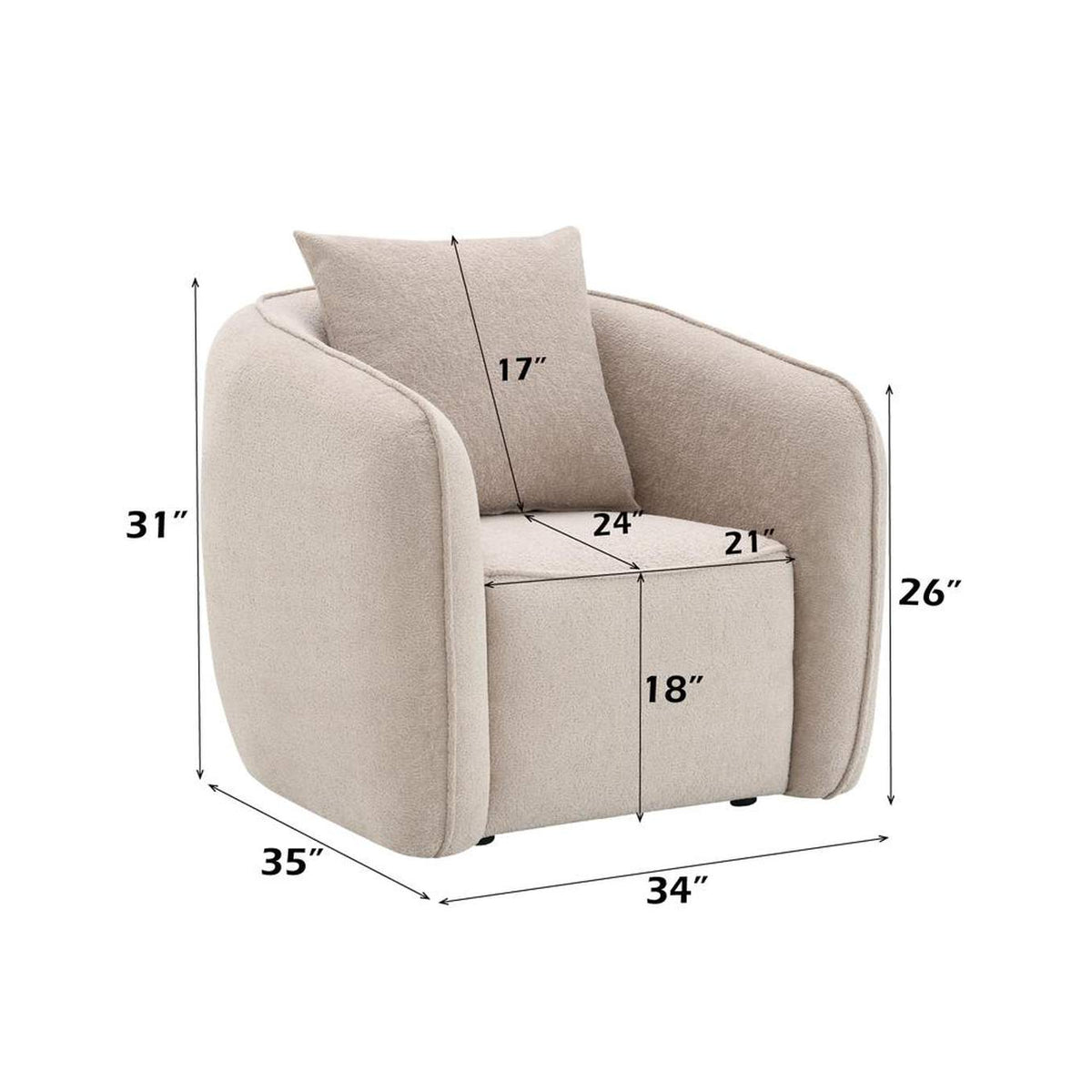 LV03612 Keith Chair with Pillow