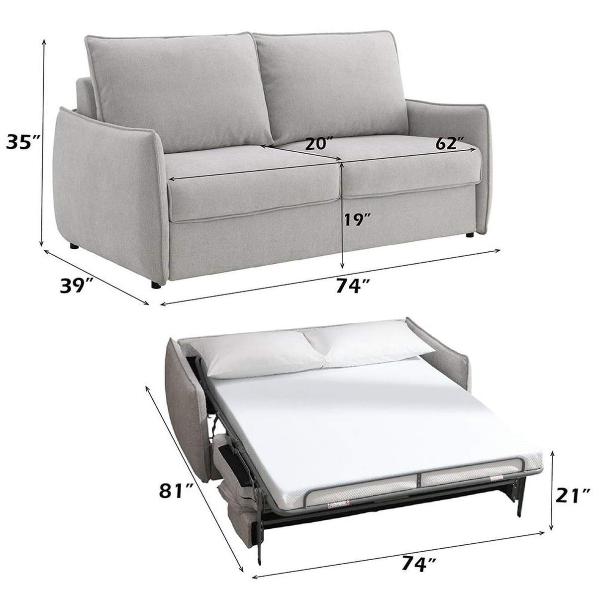 LV03615 Jinn Sofa with Sleeper