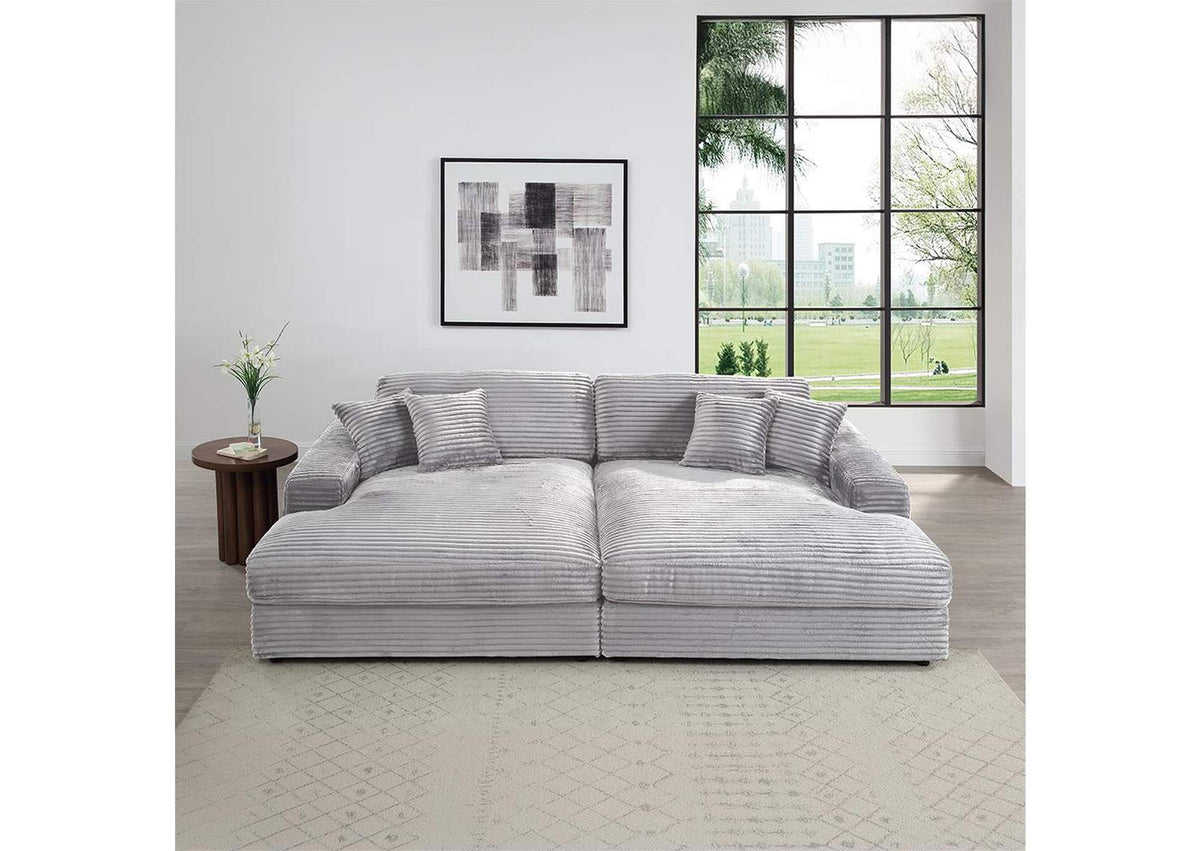LV03680 Hilde Sectional Sofa with 4 Pillows