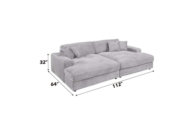 LV03680 Hilde Sectional Sofa with 4 Pillows