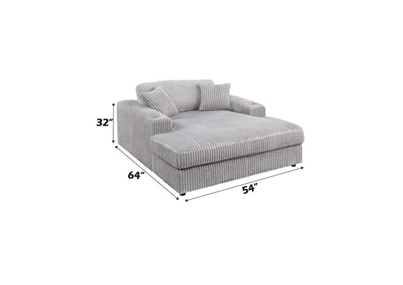 LV03681 Hilde Chaise with 2 Pillows