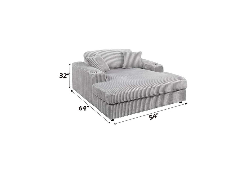 LV03681 Hilde Chaise with 2 Pillows