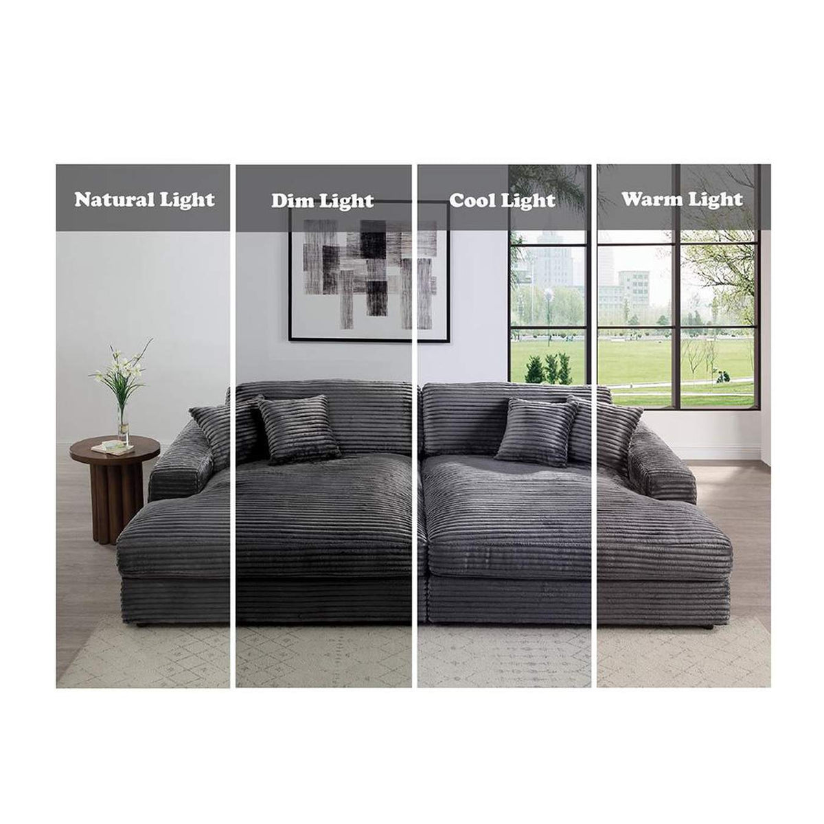LV03690 Hilde Chaise with 2 Pillows