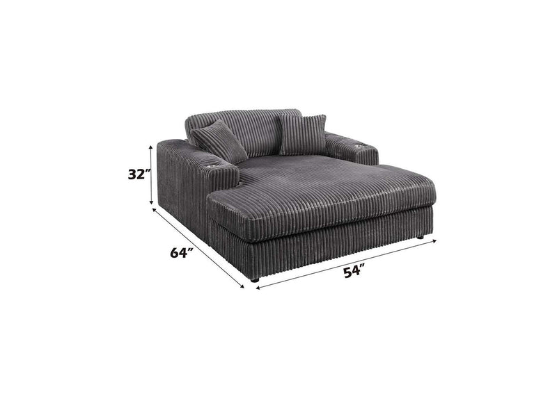 LV03691 Hilde Chaise with 2 Pillows