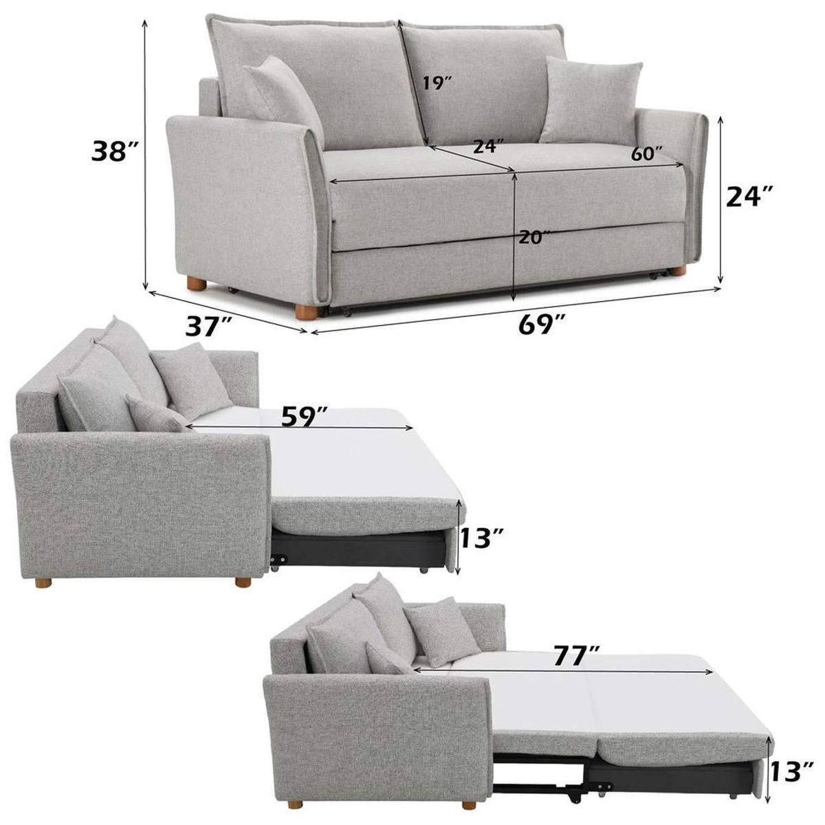 LV03800 Oran Sofa with Sleeper