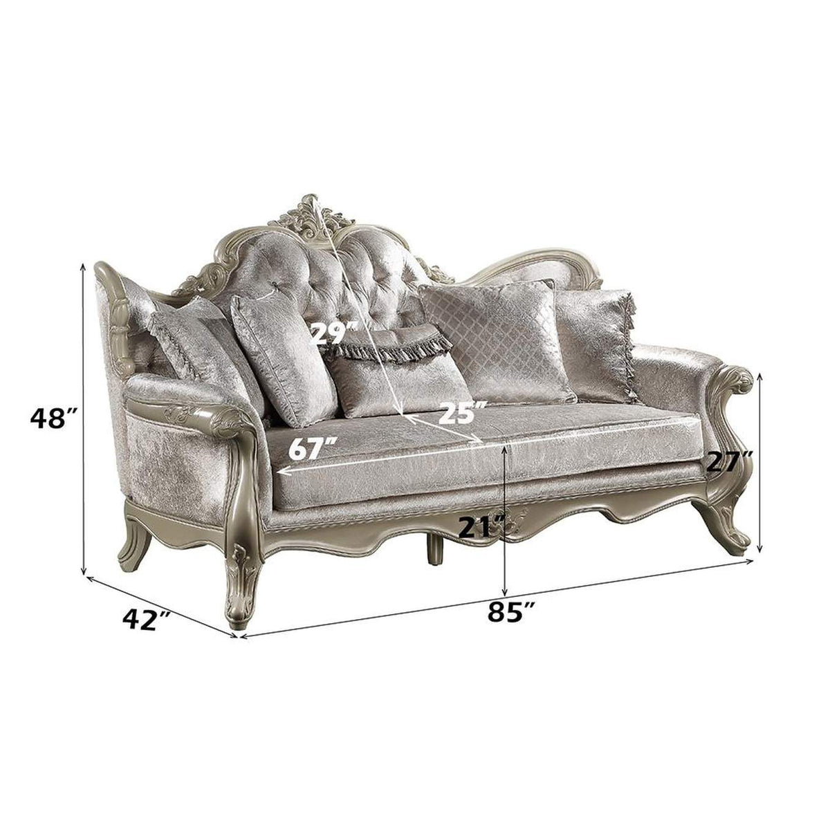 LV03820 Libertee Sofa with 5 Pillows