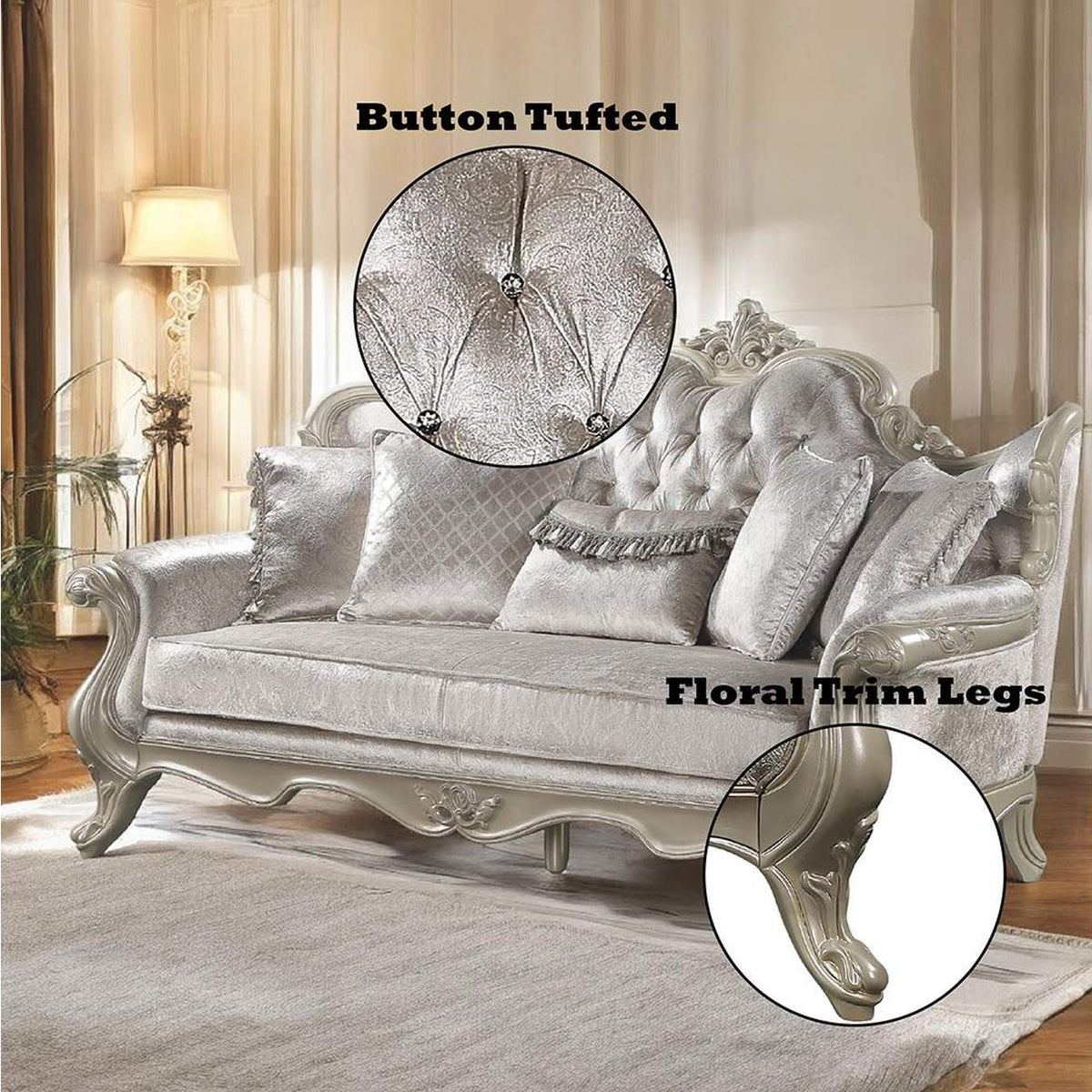 LV03820 Libertee Sofa with 5 Pillows