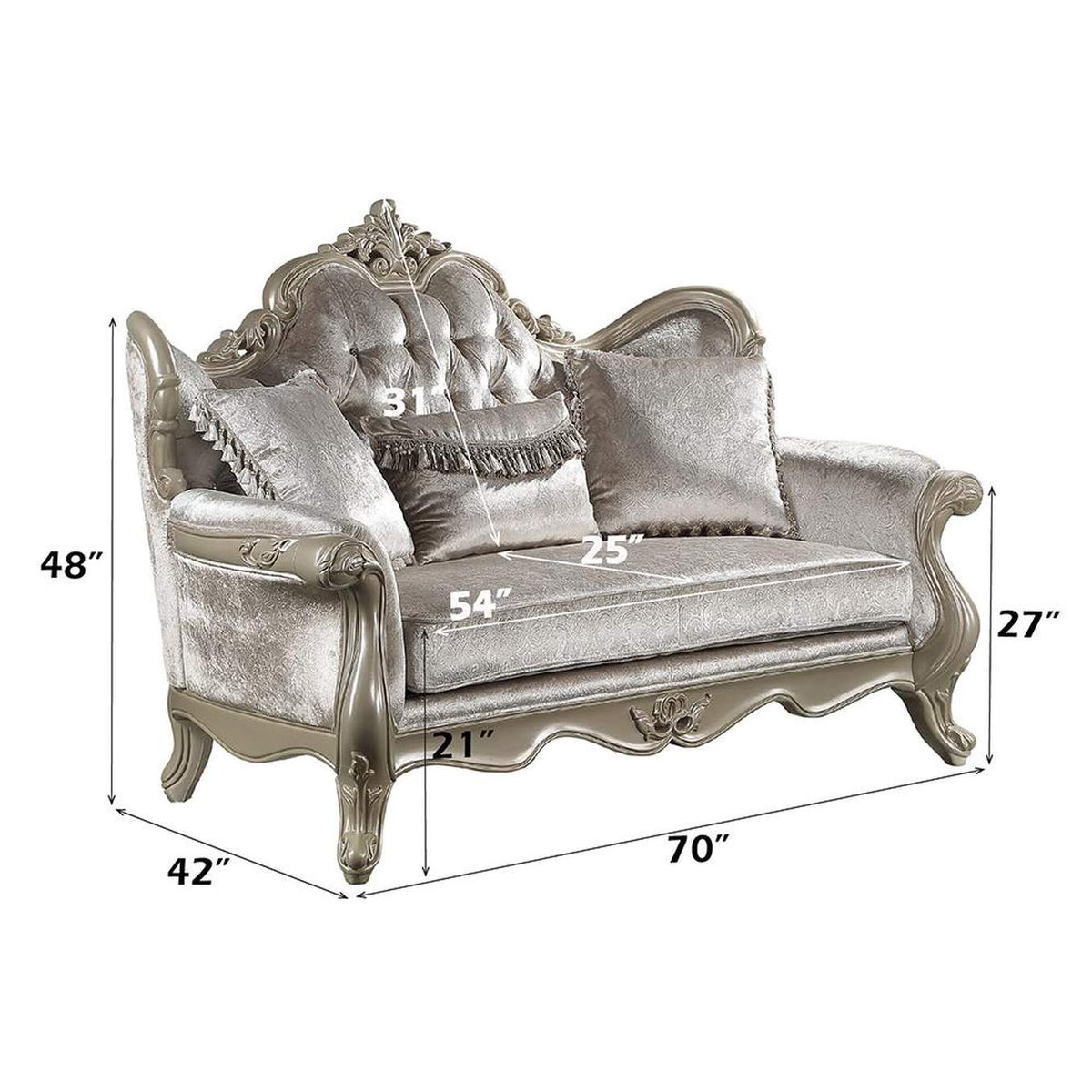 LV03821 Libertee Loveseat with 3 Pillows