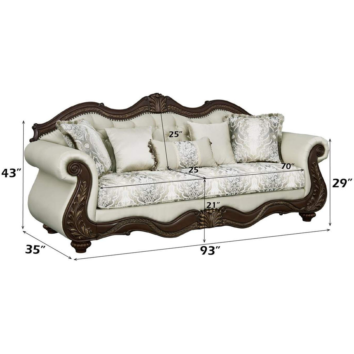 LV03830 Pierce Sofa with 5 Pillows