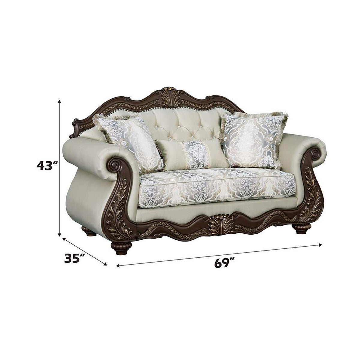 LV03831 Pierce Loveseat with 3 Pillows