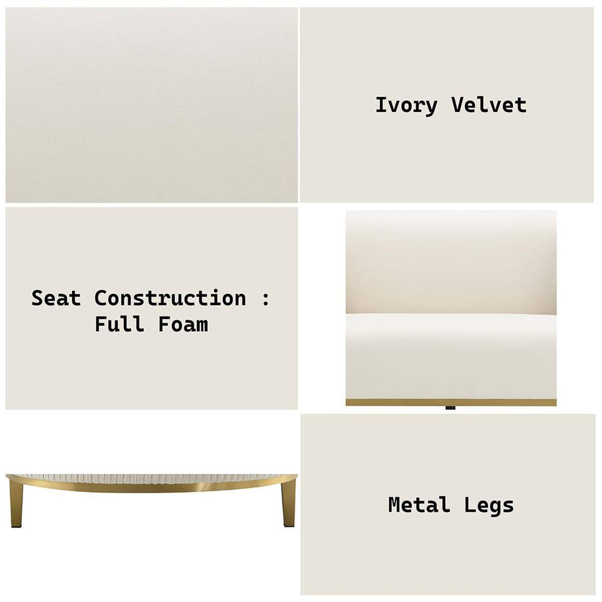 LV03850 Martina Sofa with 2 Pillows