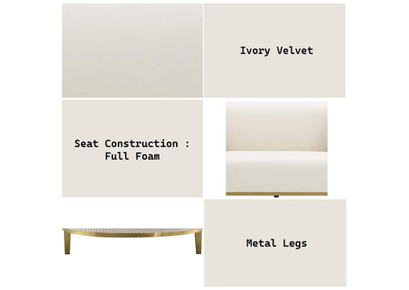 LV03851 Martina Loveseat with 2 Pillows