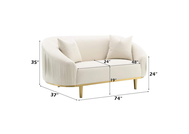 LV03851 Martina Loveseat with 2 Pillows