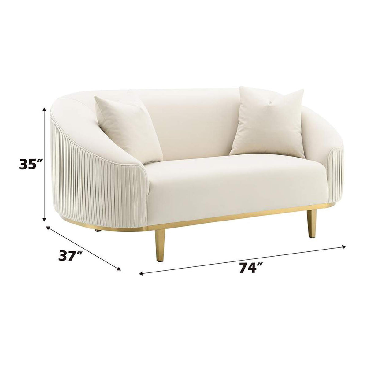 LV03851 Martina Loveseat with 2 Pillows