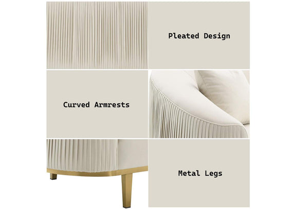LV03851 Martina Loveseat with 2 Pillows