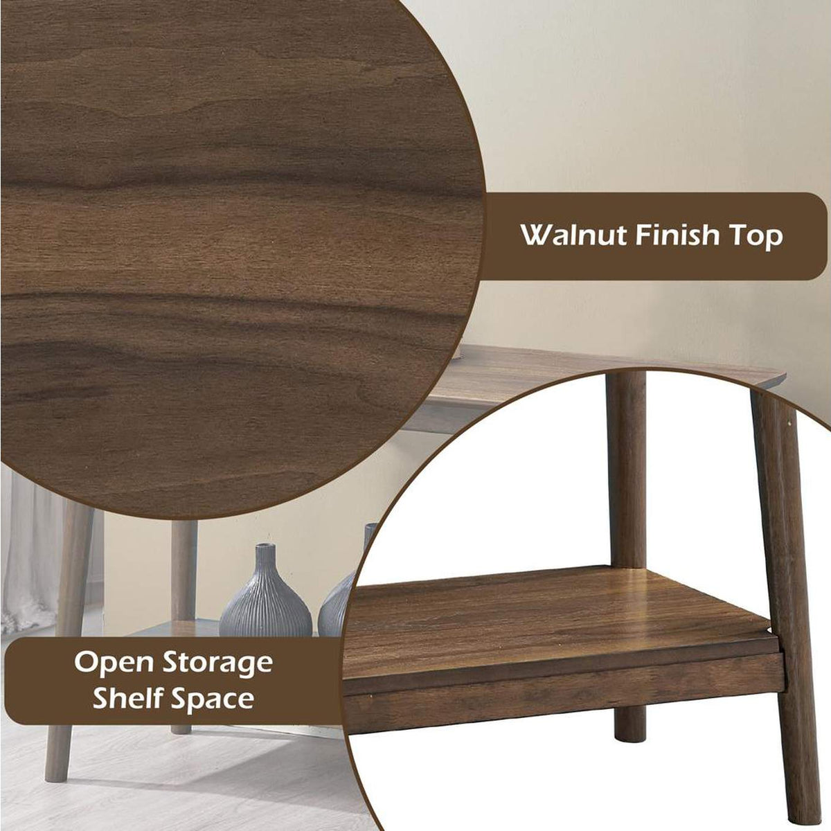 LV04038 Lamonte Sofa Table with Shelf