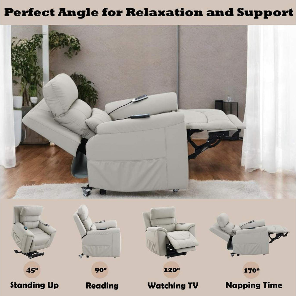 LV04273 Marsha Power Recliner with Lift and Massage
