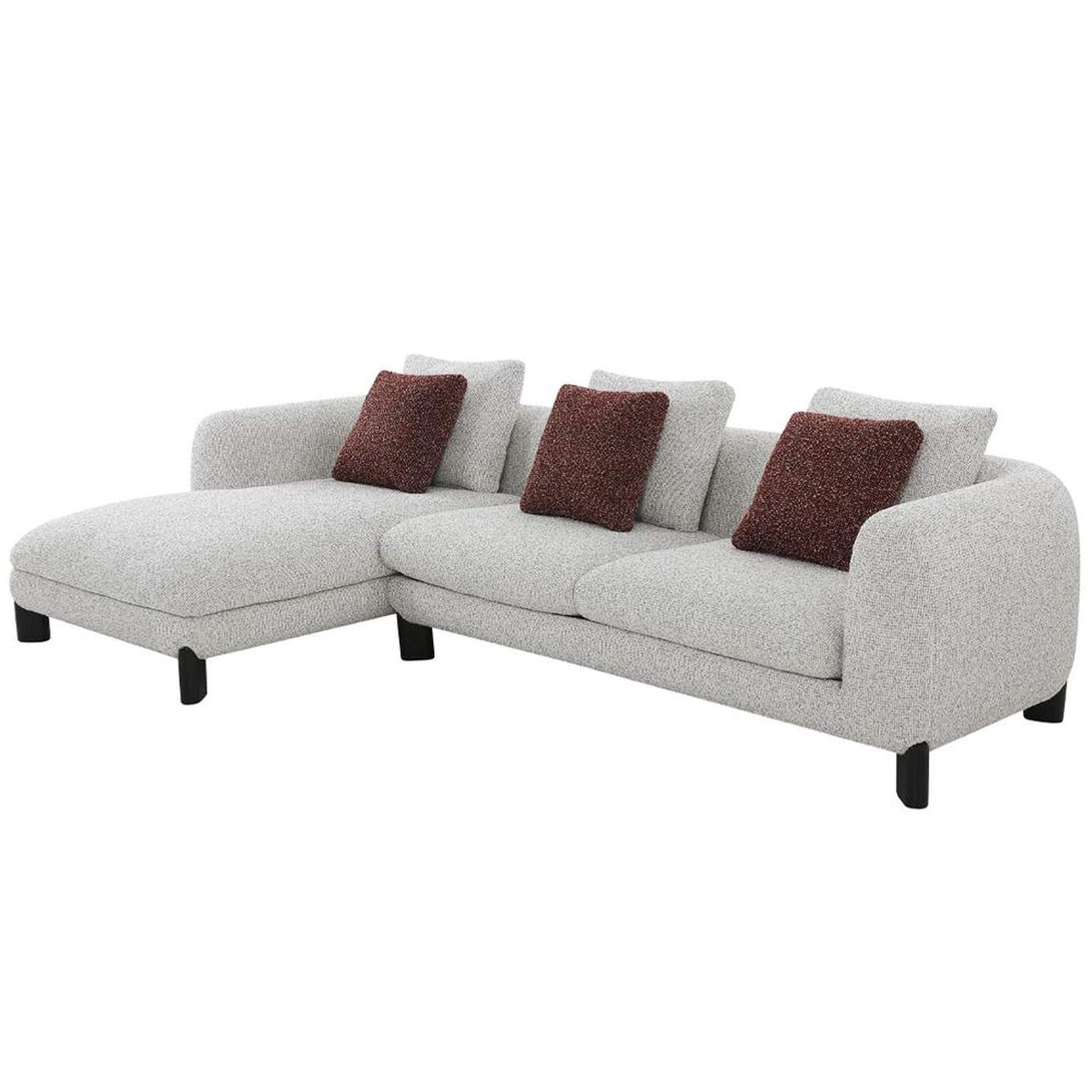 LV04280 Mardi Sectional Sofa with 6 Pillows