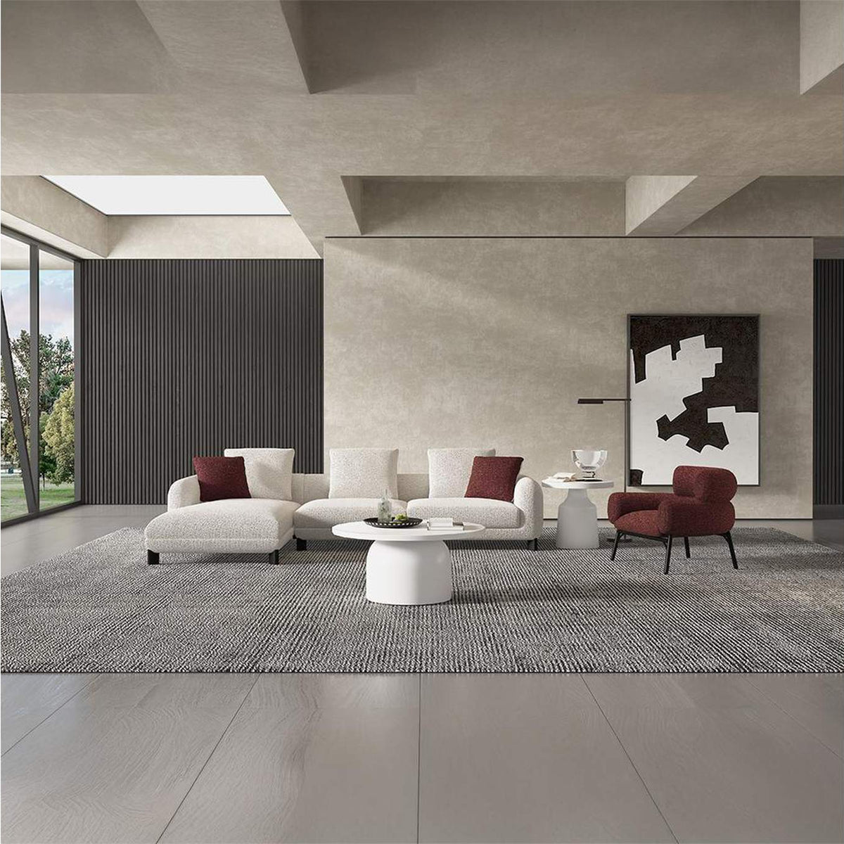 LV04280 Mardi Sectional Sofa with 6 Pillows