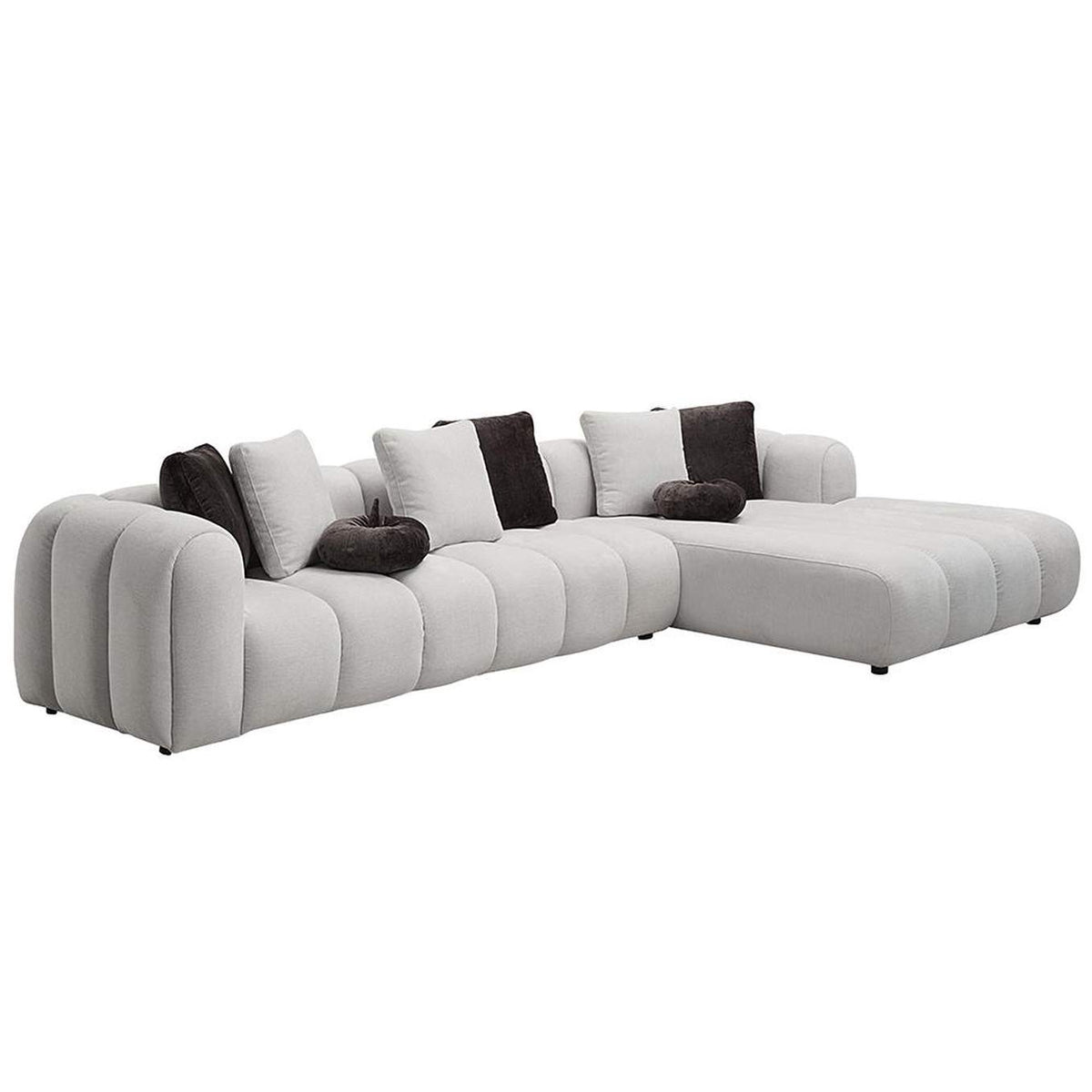 LV04320 Manilla Sectional Sofa with 8 Pillows