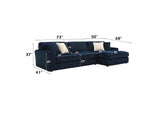 LV04400 Breton Sectional Sofa with 4 Pillows