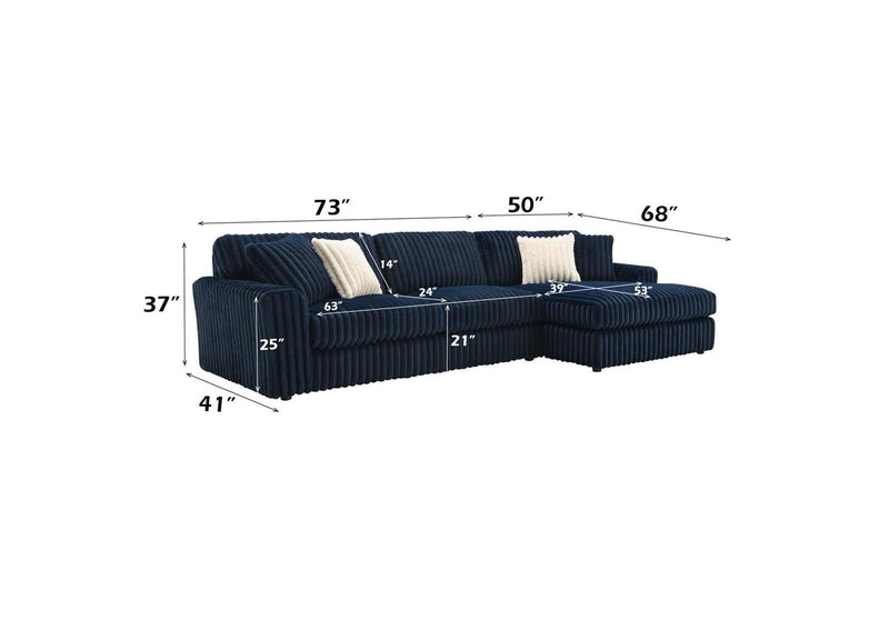 LV04400 Breton Sectional Sofa with 4 Pillows