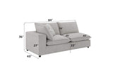 LV04410 Marisa Modular Left Facing Loveseat with 2 Pillows