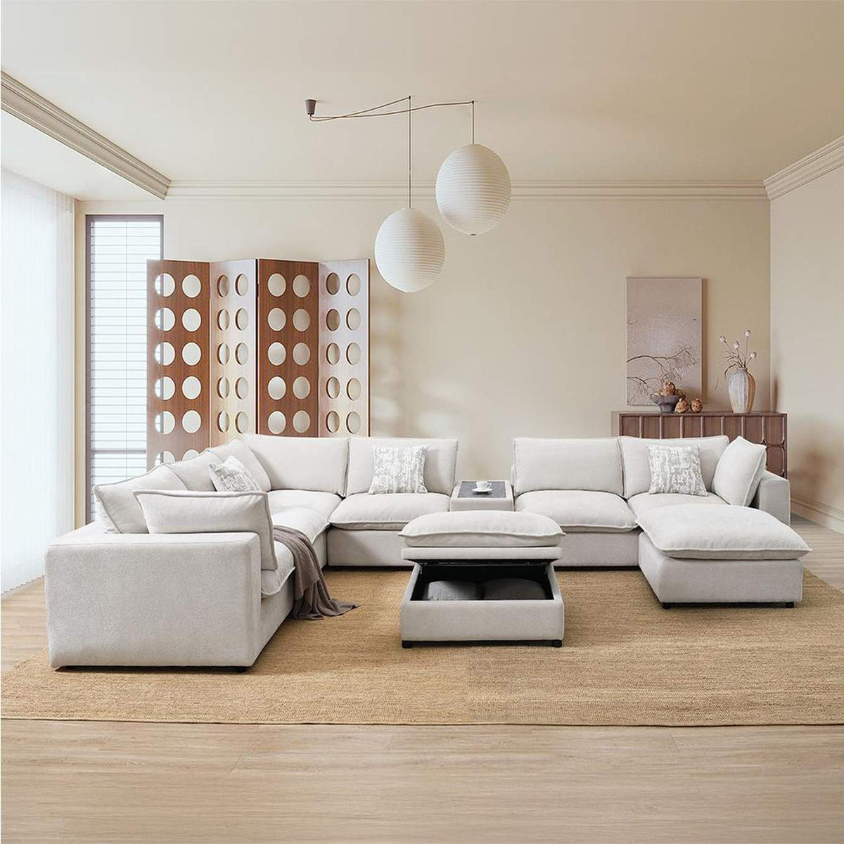 LV04411 Marisa Modular Right Facing Loveseat with 2 Pillows
