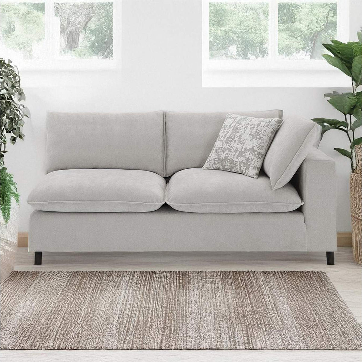 LV04411 Marisa Modular Right Facing Loveseat with 2 Pillows