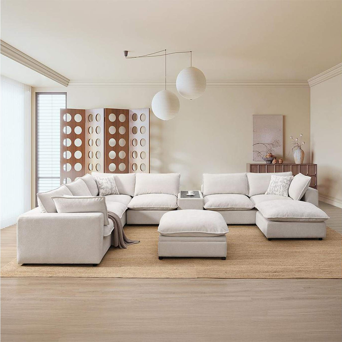 LV04411 Marisa Modular Right Facing Loveseat with 2 Pillows