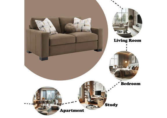 LV04531 Darya Loveseat with 3 Pillows