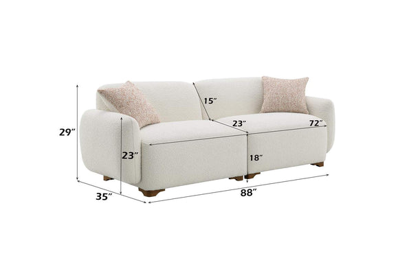 LV04540 Darius Sofa with 2 Pillows