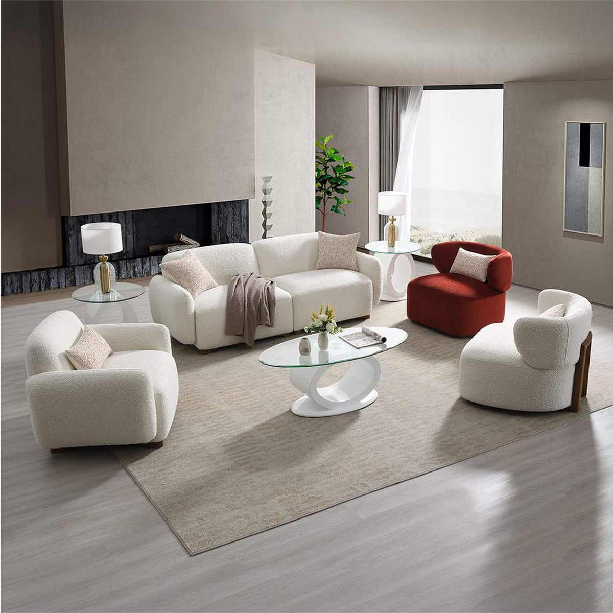 LV04540 Darius Sofa with 2 Pillows
