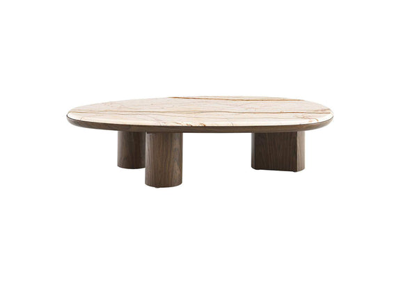 LV04565 Haidar Coffee Table with Natural Marble
