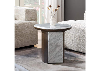 LV04566 Haidar End Table with Natural Marble
