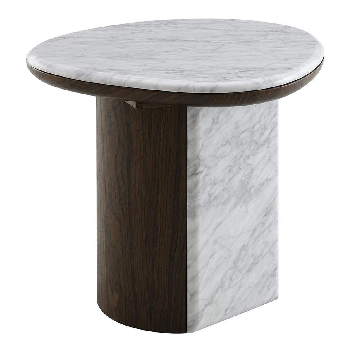 LV04566 Haidar End Table with Natural Marble