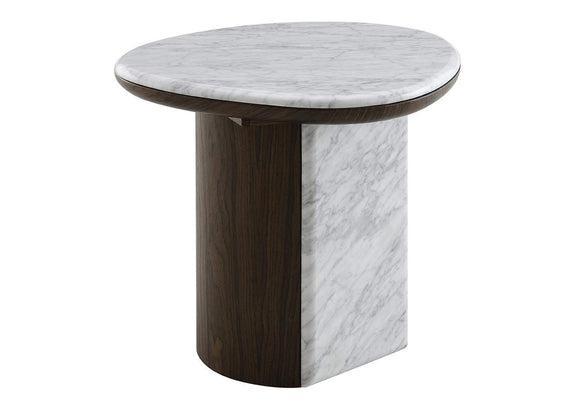 LV04566 Haidar End Table with Natural Marble